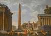 A Capriccio View Of Rome With Ancient Ruins And The Flaminian Obelisk