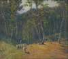 Forest with sheep