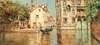 A gondolier on a Venetian backwater