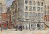 Intersection de deux rues, à Paris, en 1899.