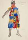Northumberland – Tabard, costume sketch for Henry Irving’s Planned Production of King Richard II