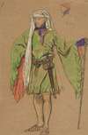 Bushy, costume sketch for King Richard II