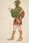 Gardener, costume sketch for Henry Irving’s Planned Production of King Richard II