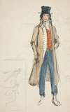 Sketch of a man – costume study for La Tosca