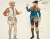 Two Men, costume sketch for Henry Irving’s Planned Production of King Richard II