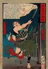 Musashibō Benkei Battling with Young Ushiwaka on Gojō Bridge