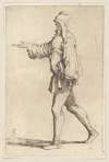 Man Striding with Right Arm Outstretched