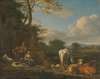 Arcadian Landscape with resting Shepherds and Animals