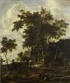Forest landscape with a woodsman’s shed