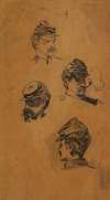 Four Studies of Soldiers’ Heads