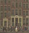 De boekhandel en het loterijkantoor van Jan de Groot in de Kalverstraat te Amsterdam