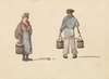 Sketches from Life in Paris; Woman and Man Carrying Buckets