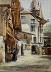 Exposition de 1900, le village Suisse