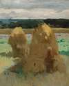 Rye sheaves in the field, study for the triptych ‘Bread’