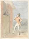 A Dandy Quizzing a Mule’s Head seen over a Stable Door