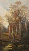 Autumn Landscape with Hunters
