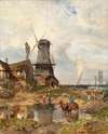 A landscape with a mill