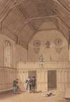 Raftered Hall with Figures in 16th Century Dress