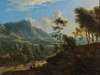 An Italianate landscape with a hunting company
