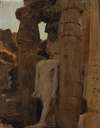Fragment of a temple in Luxor. From the journey to Egypt