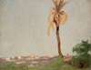 Grave of a holy man – landscape with a palm tree. From the journey to India