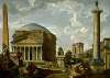Fantasy View with the Pantheon and other Monuments of Ancient Rome 