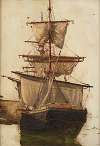 Sketch of a sailing ship no. 1