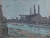 Landscape with Industrial Buildings by a River