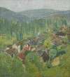 Vue des toits de Labastide-du-Vert en été