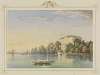 Album der Insel Mainau; Ansicht des Schlosses vom See her