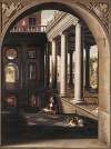 Jeune homme lisant dans un palais de style Renaissance