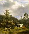 Forest Landscape with a Shepherd Boy and Cattle
