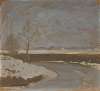 Study of Winter Landscape with a River