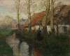 A River in Normandy with a Woman Carrying Water