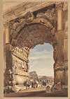 The Arch of Titus looking through to the Colosseum, Rome