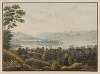 Vue de Rapperschwyl vers Lachen lac de Zurich