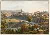 Vue de la ville de Fribourg prise de la promenade du Palatinat