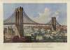 The great East River suspension bridge–Connecting the cities of New York and Brooklyn