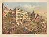 Departure of the 7th Regt N.Y.S.M. Friday April 19thd 1861. View of Broadway, Cor. Courtland St.