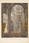 Interior de la Catedral de México. En el dia 26 de Abril del año de 1855 en que se celebró en ella la Declaracion Dógmatica de la Inmaculada Concepcion de María Santisima.