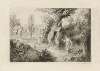 Faunes et nymphes dans un chemin forestier