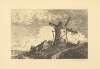 Molen met schuur op heuvel