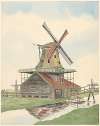 Molen Het Guiswijf, met op de achtergrond links en rechts twee ander molens