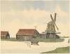 Verfmolen De Rob, aan de oostzijde van de Westerveersloot, hoek Diksloot, verbrand 1888