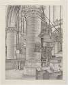 Interieur, preekstoel in de St. Bavo- of Grote Kerk