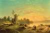 A River Landscape at Sunset