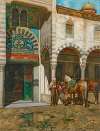 A rest outside of the Mosque