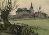 Gezicht op Hakendover met de Sint Salvatorkerk