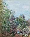 Deux personnages à la lisière d’un bois, Veneux-Nadon