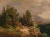 Returning Home Before the Storm in a Mountain Landscape